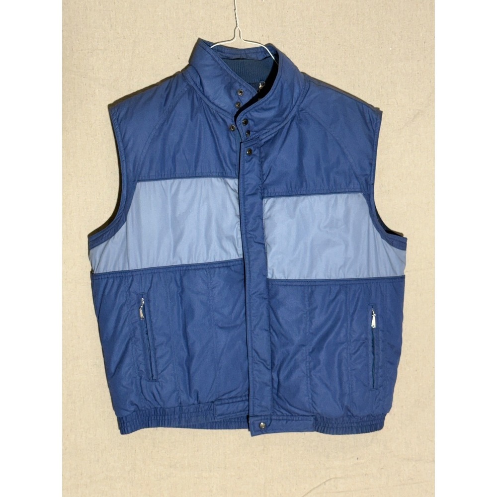 Pacific Trail Sportswear Mens Blue Down Puffer Vest Vintage Size L WPL 9699